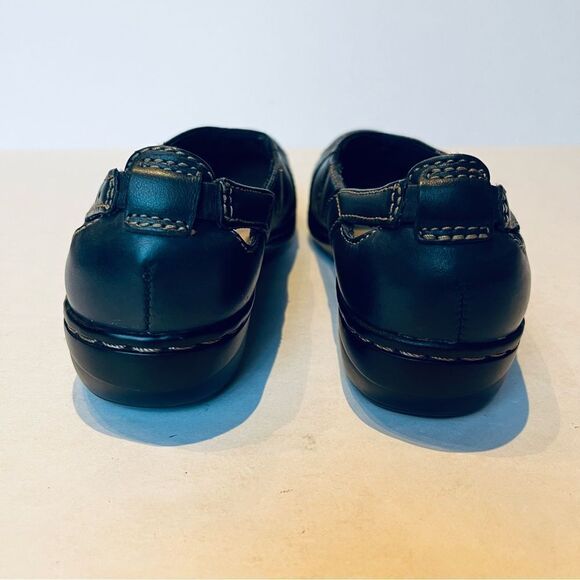 Clarks Collection Women's Slip On Leather Loafers Dark Blue Size 8.5M - Picture 5 of 9